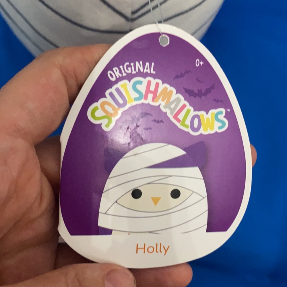 Original Squishmallows Named Holly Size 8 “ Inch Mummy Owl NWTS 2021 - Picture 3 of 11